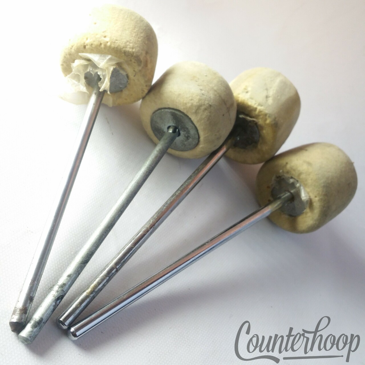 "Japan"4x Pearl/Tama MIJ Bass Drum Pedal Beaters Rod Head Vintage 60s Parts L — main photograph
