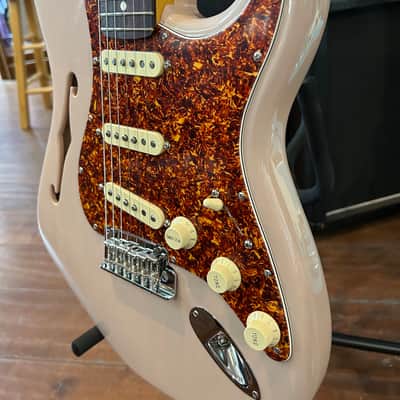 Fender American Professional II FSR Thinline Stratocaster - Transparent Shell Pink /8lbs. 1.8oz #US240023798 image 3