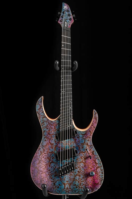 Mayones Duvell Elite VF EMG 6 Transparent Custom Floral image 1
