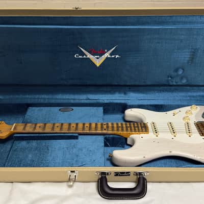 2024 Fender Custom Shop LTD ’57 Stratocaster Relic Strat Aged White Blonde w/ COA OHSC image 8