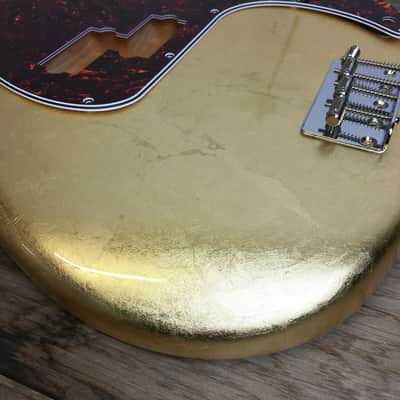 Made to Order - FRANCHIN Jupiter bass body Glossy METALLIC LEAF (Gold/Silver/Copper) Basswood Poplar Precision-Bass Style Made in Italy image 5