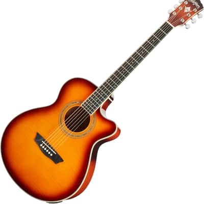 Washburn EA15ITB Festival Series Mini Jumbo Cutaway Mahogany Neck 6-String Acoustic-Electric Guitar image 1