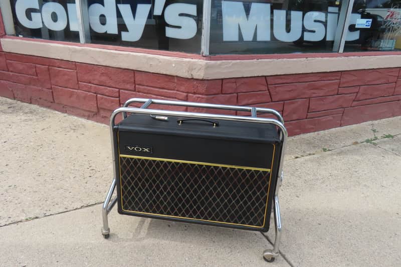 VOX 1968 SUPER BERKLEY lll Model V-4083 2-10" CELESTION BLUE BULLDOG CABINET on FRAME w/WHEELS ORIGINAL CLEAN image 1
