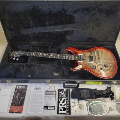 PRS Custom 24 10 Top 2018 - Charcoal Cherry Burst image 1