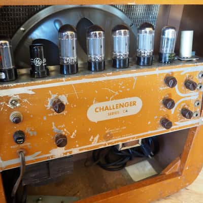 1950s Danelectro Challenger Series C Vintage 1x15 Tube Amp Vibravox 6V6 w/ ftsw image 10