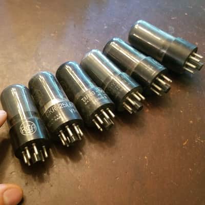 RCA etc. Pair (2) 25L6GT Beam Pentode tNOS TESTED Vacuum Tube grey glass 25L6GT/G VT-201 Audio 1936-1954 image 1