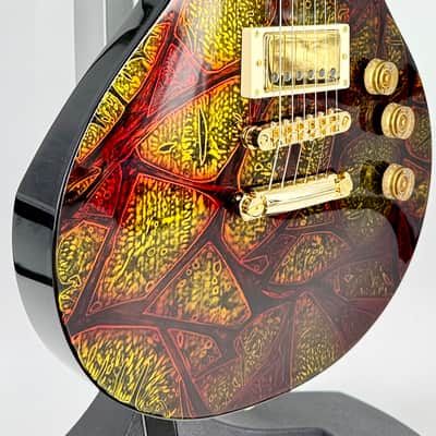 ESP ESP USA Custom Shop Eclipse with EMG 57/66 Gold HW with Case - Hellfire Serial#: US25374 image 3