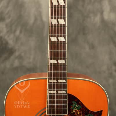 2013 Epiphone Dove Pro/Studio Dreadnought Flattop Acoustic Violin Burst image 4