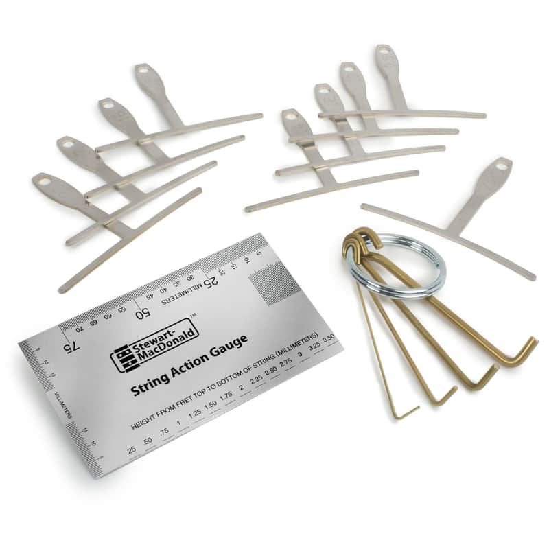 StewMac Action Adjustment Kit for Electric Guitar, Metric, for Setting String, Bridge, Saddle, & Pickup Height image 1