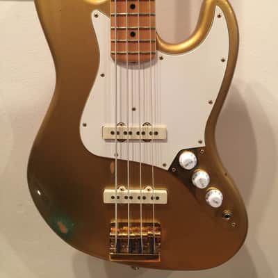 Fender Jazz Bass SPECIAL Shorline Gold Smith Era RARE Bound Maple Neck OHSC 1982 image 2
