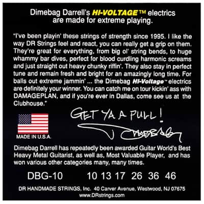 Hi-Voltage Dimebag Darrell Medium 10-46 DR Strings image 3