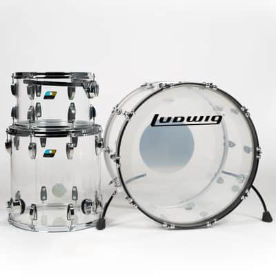 Ludwig Vistalite FAB 3-Piece Shell Pack - 22/16FT/13, Clear image 1