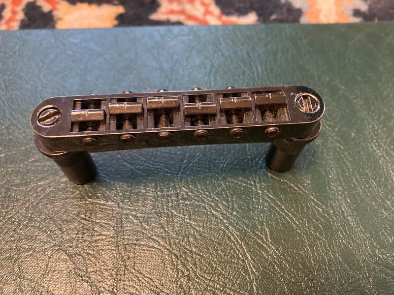 Gotoh TonPros Tune-O-Matic Bridge Black w studs Free Ship - Black image 1