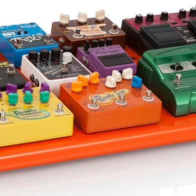 Gator GPB-XBAK Aluminum Extra Large Pedalboard, 35" x 17" w/ Softcase, British Orange image 4