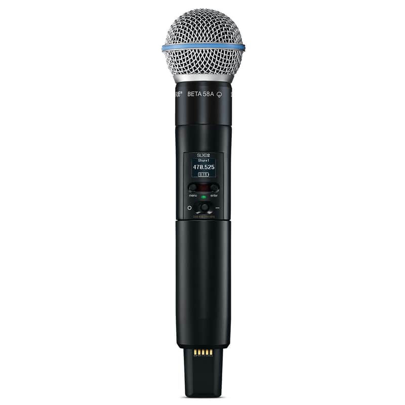 Shure SLXD2/B58 Handheld Digital Wireless Transmitter with Beta 58 (J52 Band / 558-616 MHz) image 1