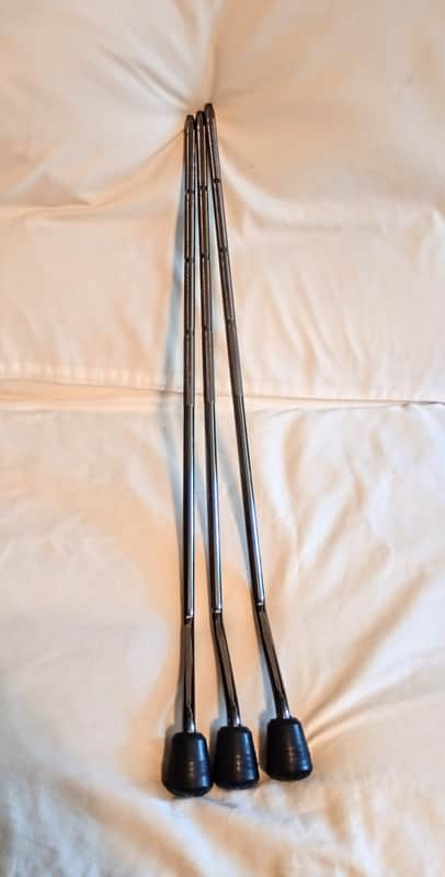 UNMARKED LONG LENGTH (24.5") FLOOR TOM LEGS SET - BLACK NICKEL FINISH -FREE SHIP TO C-USA! image 1
