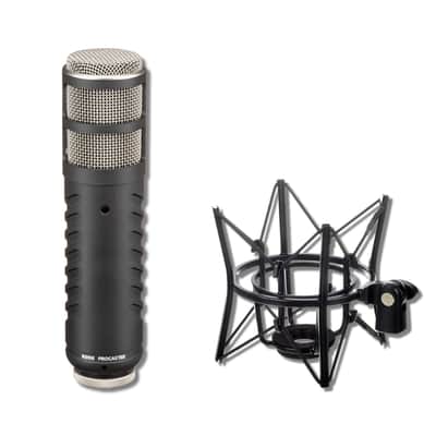 Rode Procaster Cardioid Dynamic Broadcast Microphone with Rode PSM1 Shockmount and Cable Ties image 1