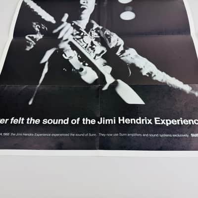 Sunn "Jimi Hendrix Experience" Promotional Poster 1968 image 2