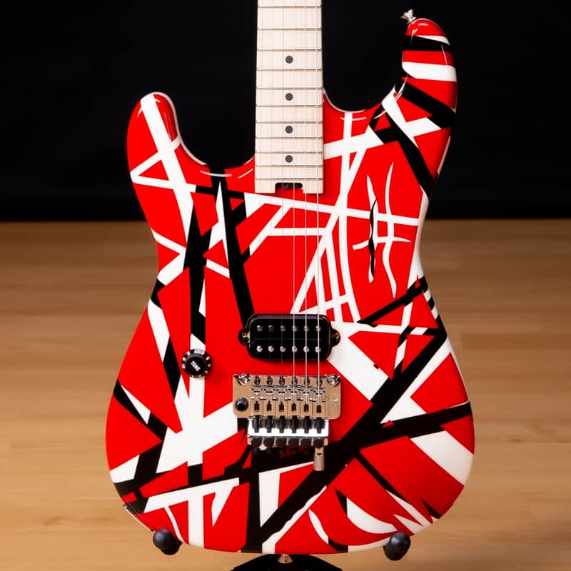 EVH Striped Series LH, R/B/W Electric Guitar SN EVH2111035 image 1