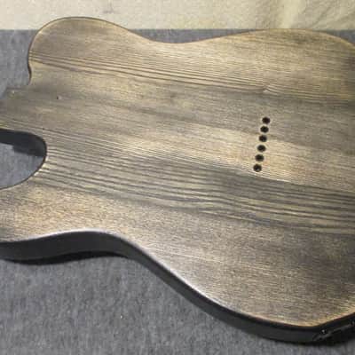 Swamp Ash Telecaster Body  2018 Black / Natural image 12