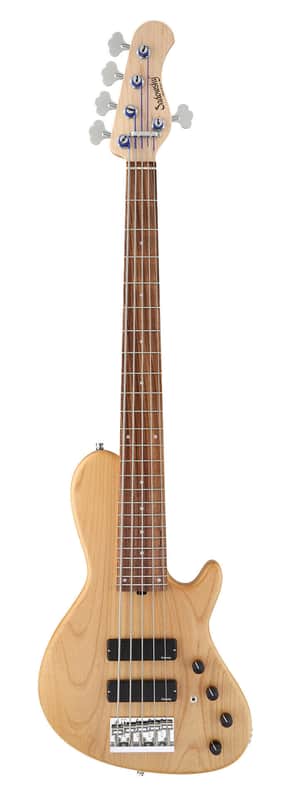 Sadowsky MetroLine 24-Fret Singlecut Soapbar Bass 5 String, Red Alder Body, Natural Transparent Satin image 1