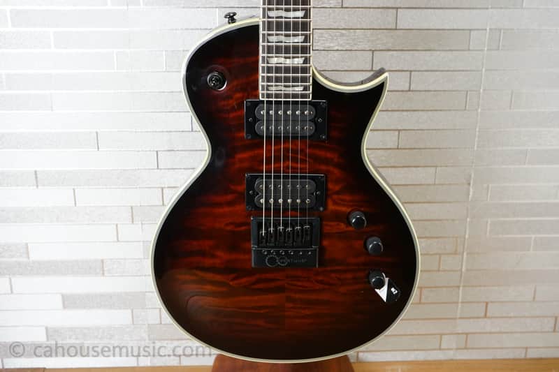ESP LTD EC-1000 Evertune QM - Dark Brown Sunburst image 1