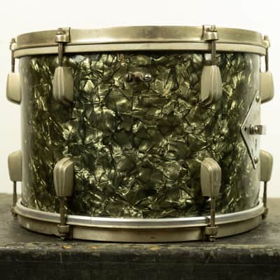 Vintage Slingerland 9x13 Black Diamond Pearl Radio King Tom image 2