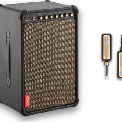 Positive Grid Spark LIVE Guitar Combo Amplifier and 4-Channel PA System, 150W, Black & Spark LINK Wireless System image 1
