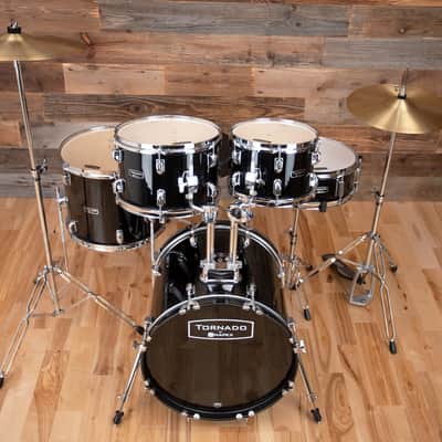Mapex Tornado 3 Compact 5 Piece Drum Kit, Black With Hardware, Cymbals And Stool image 4