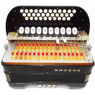 Hohner Morino Club N Button Accordion, Diatonic Double Cassotto Harmonika made in Germany, Straps, Case, Squeezebox Garmon, Amazing Rich and Deep sound! 2097 image 13