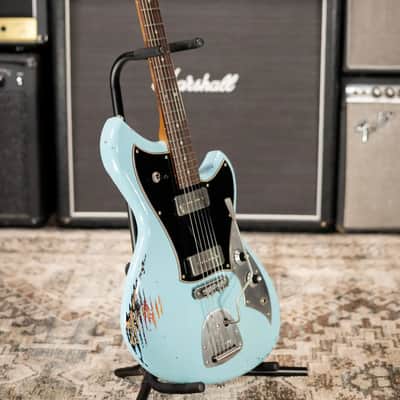 Novo Limited Serus J Electric Guitar - Daphne Blue over '64 3-Tone Burst with Gig Bag image 18