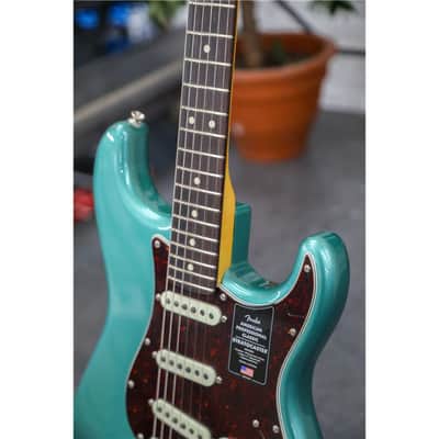 FENDER American Professional Classic Stratocaster Faded Sherwood Green Metallic image 9
