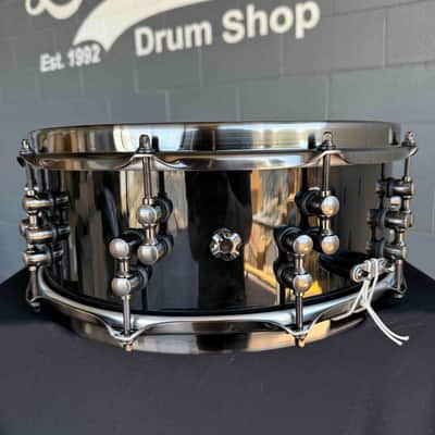 ~PROTOTYPE!~ Mapex Jeff Hamilton Signature 6x14 Mahogany 'Maximus' Snare Drum in Gloss Black Lacquer with Brushed Black Nickel Hardware (Split Lug Design) image 4