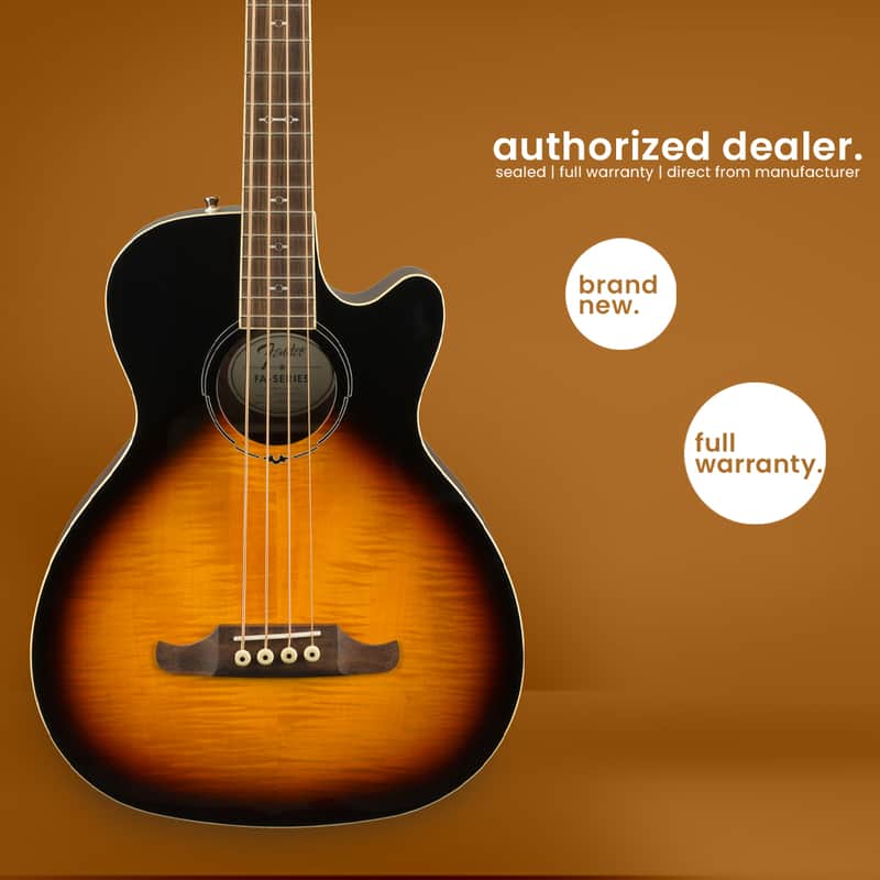Fender FA-450CE - Acoustic Electric Bass Guitar - Sunburst image 1