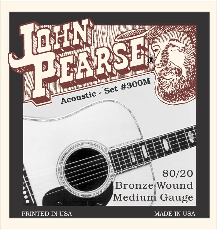 Immagine John Pearse 300M Acoustic Guitar Strings - 80/20 Bronze Medium (.013-.056) - 1