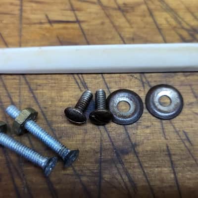 Vintage RARE 1970's Japan Ventura Ibanez Aria Cortez Dreadnought Acoustic Guitar Top Loading Adjustable Wood Bridge Tailpiece Luthier Parts image 8