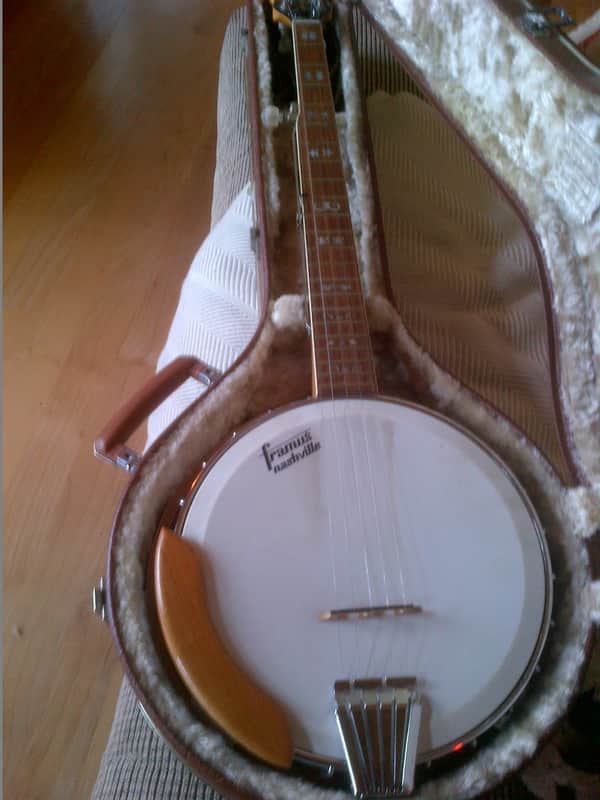 Framus Derroll Adams M-Line 5 string banjo 1976 Natural image 1