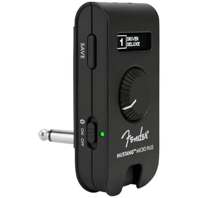 Mint Fender Mustang Micro Plus Headphone Amplifier Bundle with 12x Guitar Picks and Instrument Polishing Cloth - Rechargeable Battery, Bluetooth Audio Streaming and 50 Amp and Effects Models image 5