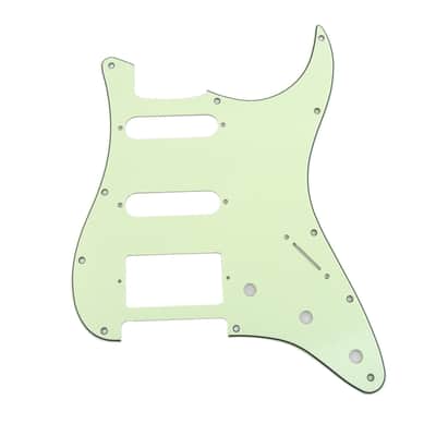 Brio 11 Hole HSS Strat® Pickguard for Fender US/Mex Standard Stratocaster Style Mint Green 3 ply image 1