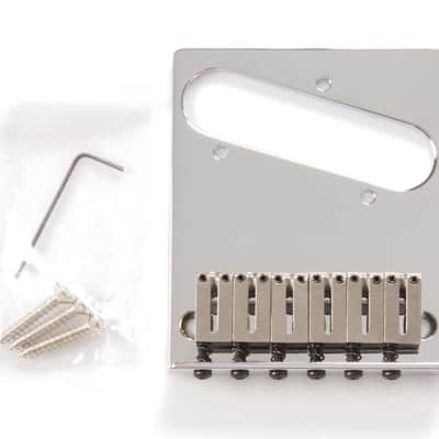 Genuine Fender 6 Saddle American Series Telecaster Bridge, Chrome 099-0807-100 image 2