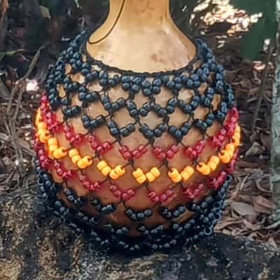 Sekere, shekere, netted gourd rattle, beaded gourd rattle image 2