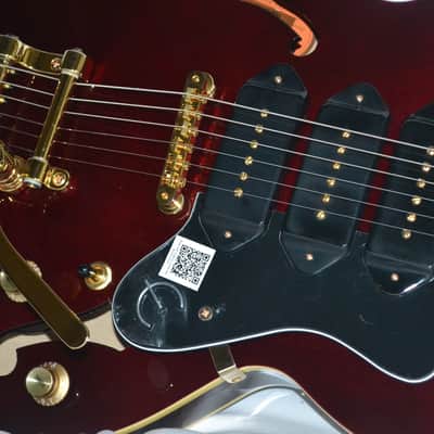 Epiphone P93 Riviera Custom, 3 P-90 Pickups, Wine Red Finish | Reverb
