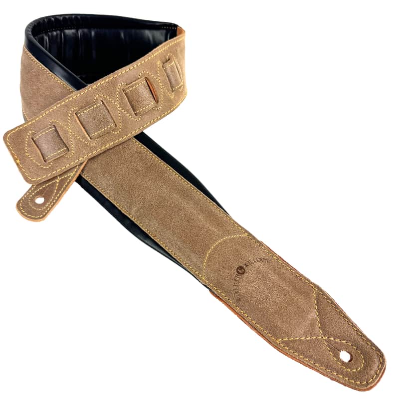 Walker and Williams C-22 Distressed Dark Brown Double Padded Premium Soft Leather Strap image 1