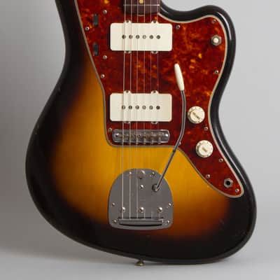 Fender  Jazzmaster Solid Body Electric Guitar (1960), ser. #54866, original brown tolex hard shell case. image 3