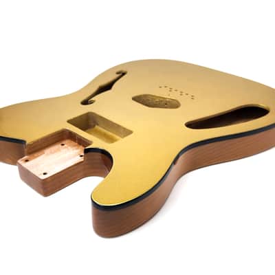 LEFT-HAND 69 T-Style Thinline Top Bound Alder Semi-Hollow H/S Metallic Gold Top image 5