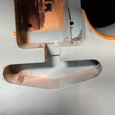 MJT Thinline Telecaster Body Blue Over Burst Nitro Heavy Relic image 7