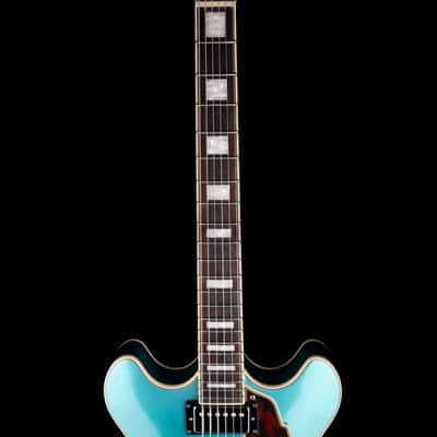 Used D’Angelico Premier DC Semi Hollowbody Turquoise With Gig Bag image 9
