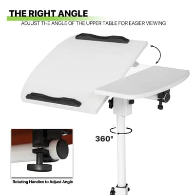 Rolling Adjustable Laptop Desk – Mobile DJ & Music Production Workstation imagen 6