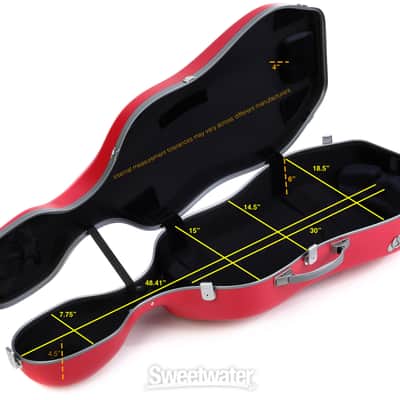BAM Graffiti Hightech Slim Cello Case - Red Raspberry with Silver Seal (GrafHTSCloRd1) image 2