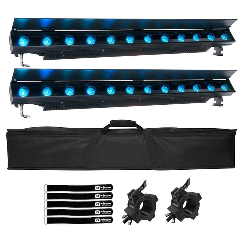 ADJ Ultra Hex Bar 12 LED Uplights Pair with Carrying Bag image 1